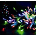 61M 1000 LED Christmas Icicle light Multi (Clear Cable)